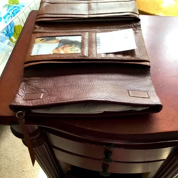 Brighton Brown Leather Clutch Wallet - Picture 4 of 5